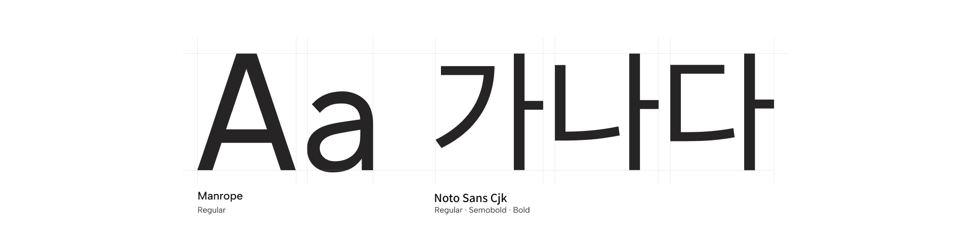 CJ 4DPLEX 사용 서체 — Manrope & Noto Sans CJK KR 타이포그래피 시스템 / 뮤자인 글로벌 영화기술 웹사이트 구축